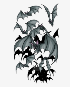 Drawn Bat Swarm Bat - Swarm Of Bats 5e, HD Png Download, Free Download
