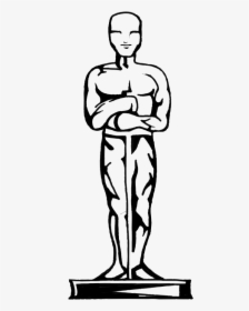 Oscar Award Drawing At Getdrawings - Drawing Of A Oscar Award, HD Png Download, Free Download