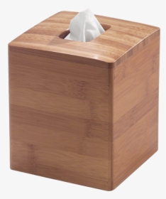 Facial Tissues Cube Box Wood - Toilet Paper Holder Box, HD Png Download, Free Download