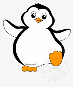 Penguin Clipart Funny Dancing Coloring Page Transparent - Penguin Clipart, HD Png Download, Free Download
