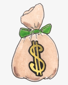 Money Bag - Money Bag Drawing Png, Transparent Png, Free Download