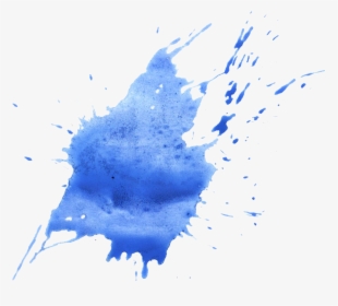 Water Splat Png - Watercolor Splash Blue Png, Transparent Png, Free Download