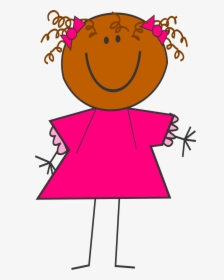 Funny Girl With Dark Skin Clip Arts - Funny Cartoon Image Girl, HD Png Download, Free Download