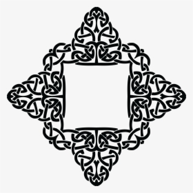 Free Clipart Of A Celtic Diamond Frame Border Design - Celtic Knot Frames How To Draw, HD Png Download, Free Download