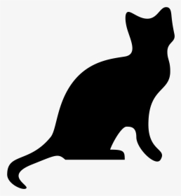 Black Cat Cartoon Vector And White Rr Collections Transparent - Cat Silhouette No Background, HD Png Download, Free Download