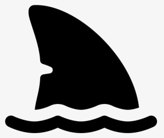 Transparent Fin Clipart Black And White - Shark Fin Black And White Vector, HD Png Download, Free Download