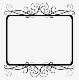 #frame #border #edging #decoration #fancy #curly #black - Vector Border Transparent Background, HD Png Download, Free Download
