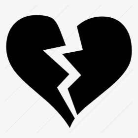 Broken Pencil Png -broken Heart Clipart Emoji Pencil - Black Broken Heart Png, Transparent Png, Free Download