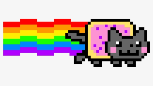 Nyan Cat Png - Easy Pixel Art Nyan Cat, Transparent Png, Free Download