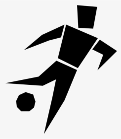 Soccer Player Svg Clip Arts - Soccer Player Clipart Black And White, HD Png Download, Free Download