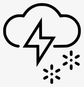 Thunder Snow - Snow Rain Clipart, HD Png Download, Free Download