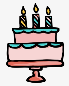 Birthday Cake - Transparent Cartoon Birthday Cake, HD Png Download, Free Download