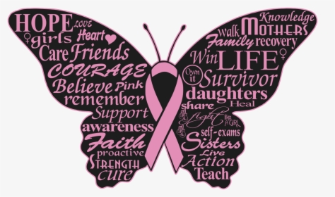 Cancer Ribbon Butterfly Clipart - Fight Breast Cancer Quotes, HD Png Download, Free Download