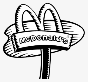 Mcdonalds Drawing Minimalist Huge Freebie For Transparent - Mcdonalds Black And White, HD Png Download, Free Download