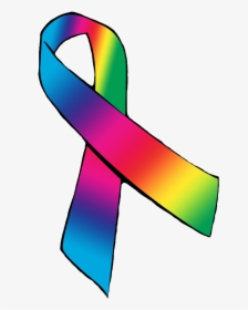Transparent Awareness Ribbon Clipart - Tattoo Rainbow Cancer Ribbon, HD Png Download, Free Download