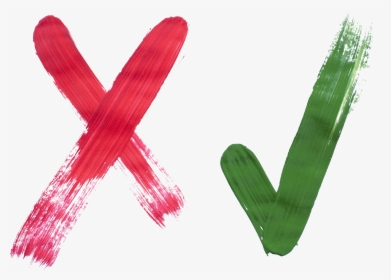 Green Check Red X Png - Check And X Png, Transparent Png, Free Download