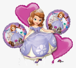 Sofia The First Balloon Bouquet - Birthday Sofia The First, HD Png Download, Free Download
