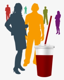 Silhouettes Of Mcdonald"s Customers - Illustration, HD Png Download, Free Download