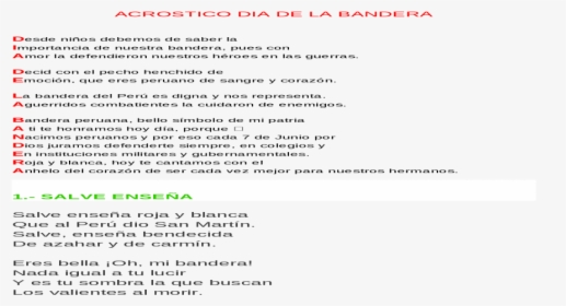 Transparent Bandera Peruana Png - Acrostico De Independencia De Mexico, Png Download, Free Download