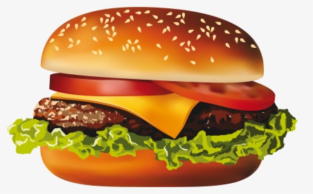 Mcdonalds Hamburger Hot Dog Cheeseburger Veggie Burger - Transparent Background Cheeseburger Clipart, HD Png Download, Free Download