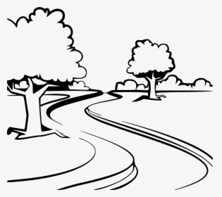 Clip Art Black And White River, HD Png Download, Free Download