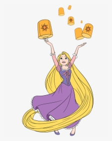 Tinkeperi Disney Princess Tangled - Tangled Rapunzel And Lanterns, HD Png Download, Free Download