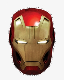 Free Printable Iron Man Mask - Iron Man Helmet Png, Transparent Png, Free Download
