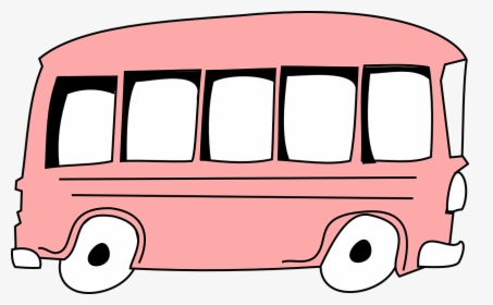 Bus, Pink, Empty, Traffic, Fast, Retro, British - Clip Art Green Bus, HD Png Download, Free Download