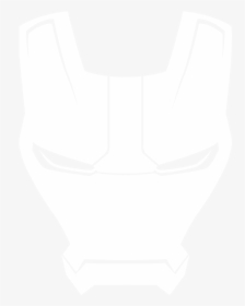Download Hd Ironman Helmet - Iron Man Helmet White Drawing, HD Png Download, Free Download