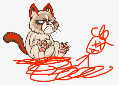 Transparent Grumpy Cat Png - Grumpy Cartoon Cat, Png Download, Free Download