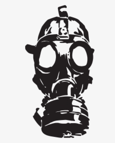 Gas Mask, Metal, Plastic, Clipart - Gas Mask Clip Art, HD Png Download, Free Download