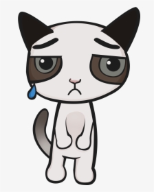 Grumpy Cat Kitten Cat Food Clip Art - Sad Cat Clipart Png, Transparent Png, Free Download