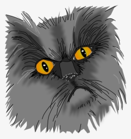 A Grumpy Cat Vector - Black Cat, HD Png Download, Free Download