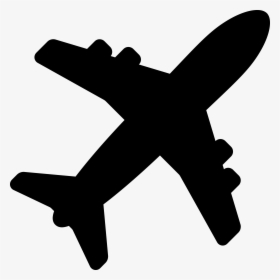 Airplane Air Transportation Silhouette - Airplane Icon Png, Transparent Png, Free Download