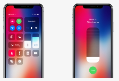 Silent Toggle In The Control Centre And The Duration - Iphone, HD Png Download, Free Download