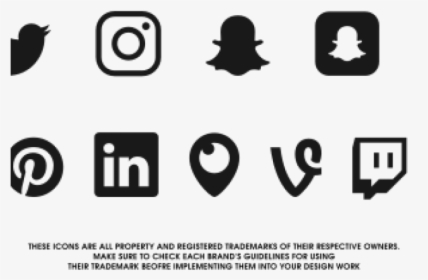 Social Media Icons Clipart Black And White - Transparent Background Social Media Icon Background, HD Png Download, Free Download