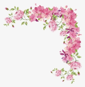 Watercolour Flowers Rose Cut Flowers Artificial Flower - Transparent Background Floral Border, HD Png Download, Free Download