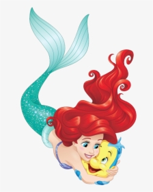 Disney Princess - Artworks/png - Ariel And Flounder Png, Transparent Png, Free Download