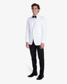 White Tuxedo Dinner Jacket - White Tuxedo Side View, HD Png Download, Free Download