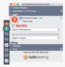 Go To Meeting Control Panel, HD Png Download, Free Download