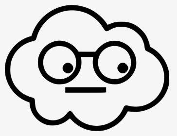 Cloud Dork Glasses - Cartoon Cloud With Glasses, HD Png Download, Free Download