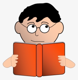Student Looking Up Clip Art At Clker - Reading Clip Art, HD Png Download, Free Download