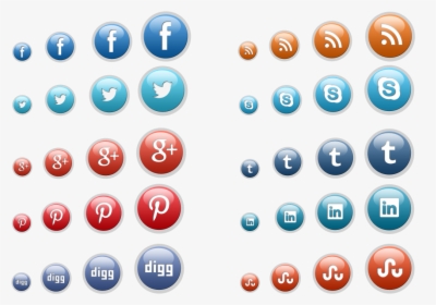Social Media Glossy Button Icon - Portable Network Graphics, HD Png Download, Free Download