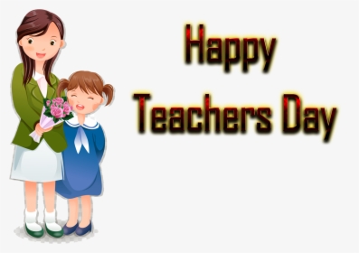 Teacher And Student Cartoon , Png Download - Birthday Designs For Cards, Transparent Png, Free Download