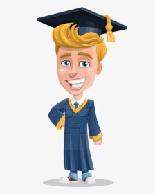 Graduate Student Cartoon Vector Character Aka Greg - Graduation Boy Vector Png, Transparent Png, Free Download