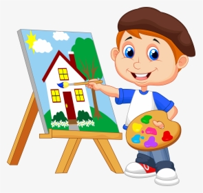 Art Gif - Child Painting Clipart, HD Png Download, Free Download