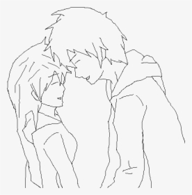 Another Anime Couple Base - Line Art, HD Png Download, Free Download
