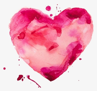 Heart Heart-shaped Painted Material Illustration Watercolor - Love Watercolor, HD Png Download, Free Download