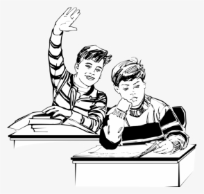 Students In School - Student Black And White Clipart, HD Png Download, Free Download