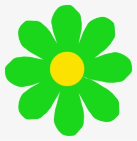 Neon Green Flower Clipart - Green Flower Clip Art, HD Png Download, Free Download
